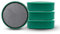 MAUL Magnet MAULsolid, SB-Verpackung – bruchsichere und kleine Magnete für einen vielseitigen Einsatz – Magnet rund mit modernem Design – Ø 38 x 12,5 mm – 4er Pack – grün