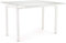 Meubletmoi Table de Repas Extensible rectangulaire Compact Plateau Verre Blanc - Design Contemporain - Agate