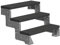 DOLLE Außentreppe Gardentop 3 Stufen Geschosshöhe von 54-66 cm inkl. Trimax® Stufen in Anthrazit 100 cm