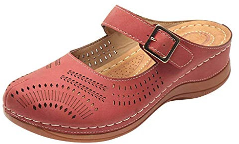 Pantoffel Cord-Slipper Arbeits-Pantoffeln Badelatschen Sommerschuhe Flipflop Flip Flop Badeschlappen Pool Schuhe Slipper Römersandalen Sandalette (43,Rot)