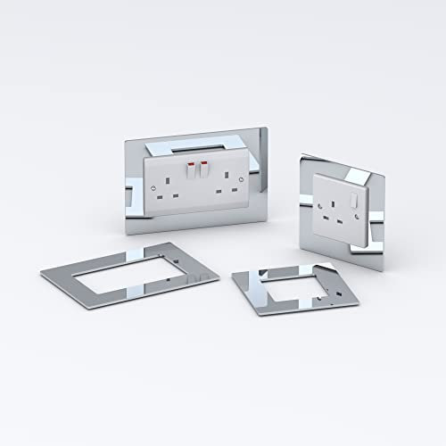 Double/Single Socket Switch Surround/Acrylic Finger Plate (Single, Mirror)