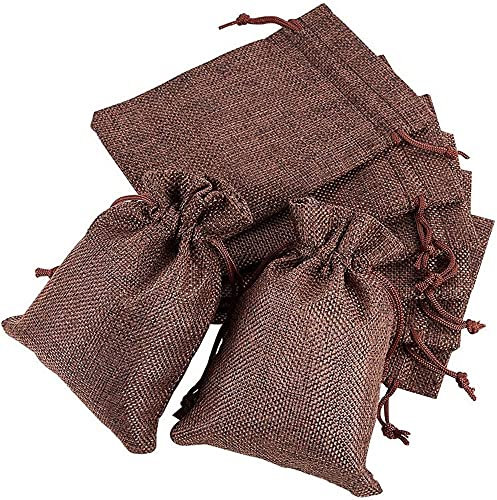 WLYX 50 PCS Lin Cordon De Serrage Poche, Petit Sac En Tissu Réutilisable Bijoux Cadeau, Sac De Rangement Sac De Riz Sac De Vin (Color : #-11, Size : 13 * 18cm)