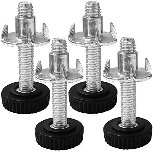 cyclingcolors 4X pies niveladores para Muebles Tornillo + Tuerca en T M4 M5 M6 Patas plástico Ajustables Regulables (M6x33)