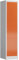 Lüllmann XL Spind Kleiderspind 1 Abteile 3 Fächer 1800 x 400 x 500 mm (RAL 7035/3000 lichtgrau/feuerrot)