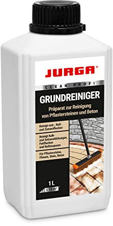 JURGA Beton & Pflasterstein Reiniger 1 L, Intensivreiniger gegen Ausblühungen & Gips & Zement & Ruß & Rostflecken