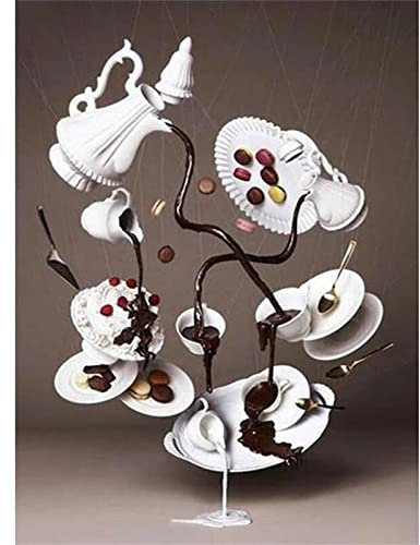 Diamond Painting Kit Completo, Taza Pastel Cuadros Diamantes 5D DIY, Pintar por Numeros Diamond art Niños Adultos, Principiante Bordado Punto de Cruz Artes Manualidades Lienzo Pared Decora 90x120cm