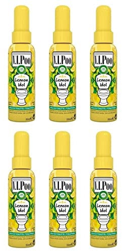 AIR WICK Lot de 6 Desodorisants WC Spray V.I.Poo Anti Odeur Parfum Lemon Idol 55 ml
