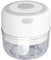 Mini Electric Garlic Chopper USB Rechargeable Mini Food Processor 100ml Stainless Steel Garlic Masher for Onion Chili Meat Nuts Fruits Pepper Vegetable Masher White