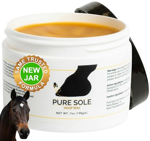 Pure Sole Hoof Wax | Hoof Crack Filler - Hoof Putty Wax that Helps Heal and Protect Your Horse's Hooves - Perfect for Horse Hoof Wall Separation, Cracks, Crevices and White Line, 7 oz.