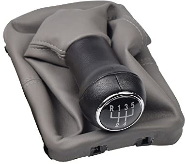 Kakulkomen Schaltknauf mit 5 Gängen, manuell, für VW Beetle 1998–2010, Cabrio 2003–2010, Grau