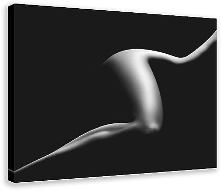 KOURT Body Art Leinwand-Poster mit nackten Frauen, Schwarz und Weiß, 2 Stück, für Wohnzimmer, Schlafzimmer, Dekoration, Rahmen: 60 x 90 cm