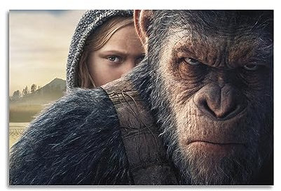 VZRSQZK Filmposter Rise of The Planet of The Apes, dekoratives Gemälde, Leinwand-Wandposter und Kunstdruck, modernes Familienschlafzimmer-Dekor-Poster, 20 x 30 cm