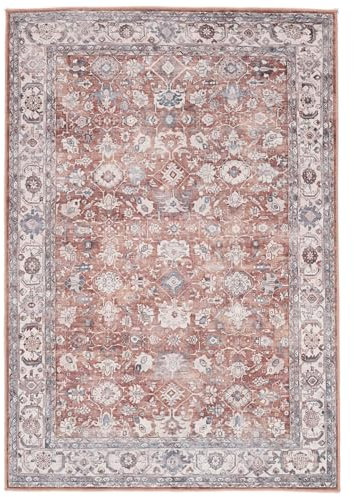 RugVista Galore Oriental, Teppich, Moderne Teppiche, 230 x 160 cm, Rechteckig, Mittlerer Stapel, Wohnzimmer, Schlafzimmer, Maschinenwäsche, Oeko_tex_100, Terracotta/Beige