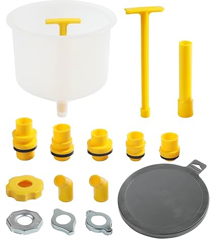 RACOONA Coolant Funnel Kit, Universal Radiator Flush Kit, Clear Polypropylene Funnel, No Spill, Anti-Bubble, Easy Refill
