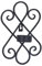 BEIJIALY Metall-Kerzenleuchter, Hängende Wandkerzenhalter, Hängender Kerzenhalter, Eisen, Retro-Stil, Innovative Wandleuchter, Dekor für Zuhause, Wanddekoration, Schwarz(Barock)