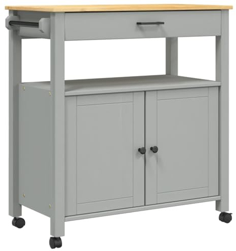 vidaXL Küchenwagen Monza 84x40x88,5 cm Massivholz Kiefer