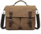 Imyth Vintage Canvas Messenger Bag for Men, Crazy Horse Leather Laptop Briefcase, 13.3in Shoulder Bag,Coffee