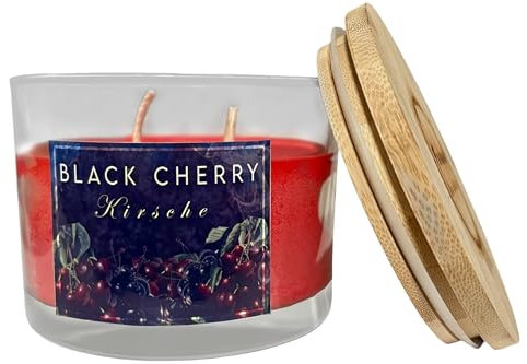 Duftkerze im Glas aus Sojawachs | Antistress Kerze | Duftkerze | Kirsche | Große Duftkerze im Glas | Geschenk | Entspannung