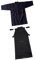 Amagogo Japanische Kendo Uniform Set Männer Frauen Iaido Erwachsene Kung Fu Aikido Samurai Hakama, Blau und Schwarz, 175cm
