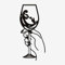 NBEADS Wine Glass Metal Wall Art Decor, Black Wall Hanging Decor Silhouette Wall Art Modern Metal Wall Sculptures for Modern Home Hanging Decorations, 28x13 cm