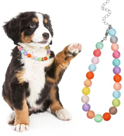 BESPORTBLE Niedliches Hundehalsband mit Perlen für Hunde und Katzen. Modischer Haustierschmuck. Dekorative Hundehalskette. Welpenhalskette für Den Hundegeburtstag.
