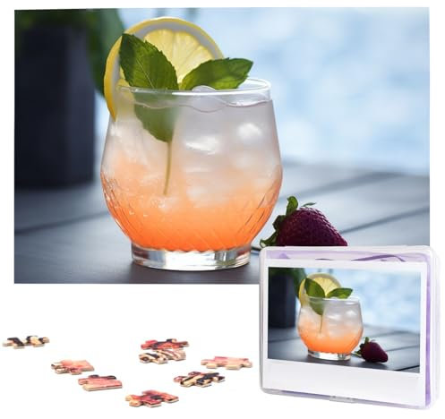 Puzzle-Puzzle, 1000 Teile, Holzpuzzle für Erwachsene, individuelle Puzzles, personalisiertes Bild, Puzzle, Sommer, Cocktail, Hochzeit, Puzzle für Geburtstag, Familie