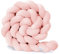 RZYW Bettschlange Baby, Bettschlange Geflochten, Baby SeitenschläFerkissen, Kantenschutz Bettumrandung Knotenkissen, Nestchenschlange Babybett, Zierkissen Stillkissen,Lotusroot Starch,3m