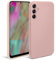 Moozy Minimalist Series Coque Protection en Silicone pour Samsung Galaxy A55 5G Antichoc, Finition Mate Bumper, Étui Fin et Mince de TPU Souple Cas de Couverture de Téléphone Case Cover, Rose Clair