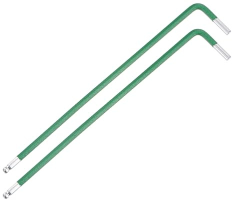 M METERXITY 2-Pack Ball End Hex Key Wrench, 2.5mm L Shape Extra Long Arm S2 Steel Repairing Tool for Bicycle/Furniture/Equipment/Motorcycle/Machinery, Metric Hexagonal Wrench [Green]
