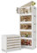 BTGGG 40L*5 Pack Aufbewahrungsboxen mit Deckel, Kunststoff-Aufbewahrungsbox Organizer Box mit Rollen, Faltbare Aufbewahrungsschubladen Stapelboxen mit Deckel mit Tür, Transparent und Stabil