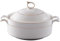 MOUNTTU Soup Tureen Ceramic, 1.5L White Serving Bowls with Gold Border Double Handle Soup Tureen with Lid and Ladle Set for Pasta