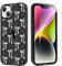 Foonary Black Phone Case for iPhone 16 6.1, White Bow Design Aesthetics,with [1-Pack Tempered Glass Screen Protectors],Soft Silicone Shockproof Transparent Bumper Cover,Girls for iPhone 16