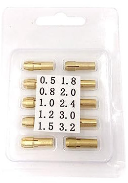 POPETPOP 20stücke Messing Spannzangen Für Elektrische Bohrer Selbstspannendes Bohrfutter Für Drehwerkzeuge Geeignet Für Holz Und Kunststoffbearbeitung Präzise Anwendung