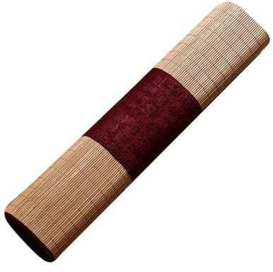 XYUERU Bambus Tischläufer,Handgemachte Tischmatte Natürliche Tischdecke | Dekorative Matten Japanische Stil rutschfeste Tischsets Wischen Sie Sauber hitzebeständig für Partys im Freien(Red,30x150cm)