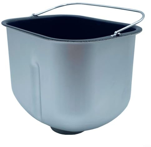 Panera, recipiente para masa, acero inoxidable, antiadherente, amasadora, tazón para panificadora con diseño elegante en dorado y negro (negro T1)