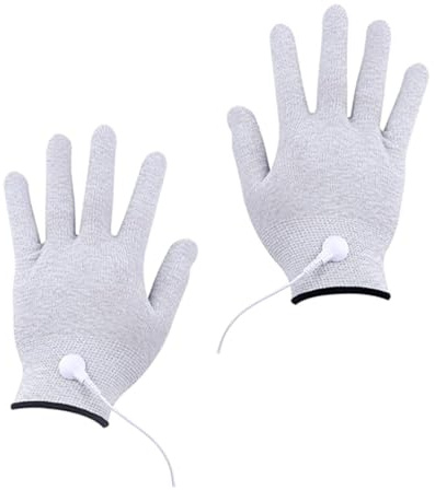 Leitfähige Handschuhe 1 Paar aus Silberfaser Pe Weiß | Flexibel für Gelenke, Wiederverwendbar, als Handaccessoire für Heimgebrauch