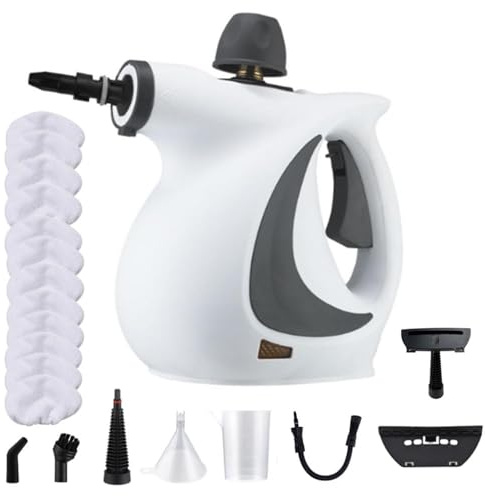 Stream Cleaner Chemical-Free - Portable Steam Cleaner Suitable For Various Surfaces Ideal For Cleaning Car Windows, Dirt And Grease,white