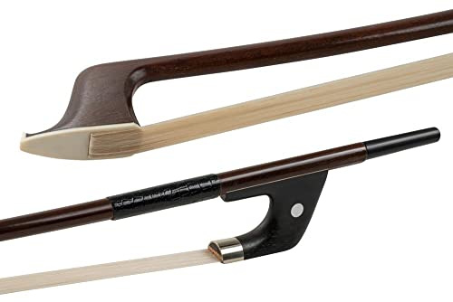 GEWA Bassbogen Massaranduba Schüler, runde Stange, bessere Qualität, gestempelt Jaeger, deutsches Modell, für Kontrabass 1/2, Made in Germany