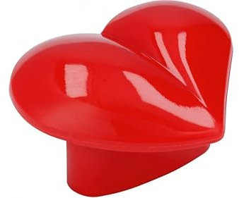 SIRO Möbelgriff Zweibrücken, Herz, Kinder, Schlicht, Kunststoff feuerrot, 36 mm x 21 mm x 31 mm, LA 16 mm, 01006-36K7