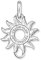 Thomas Sabo Damen Charm-Carrier Sonne Charm Club 925 Sterling Silber X0176-001-12
