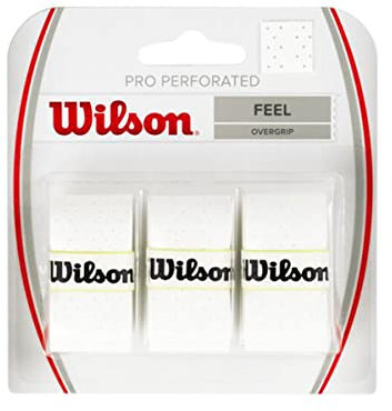 Wilson Overgrip Pro Perforated 3er Griffbänder, White, 3 Stück