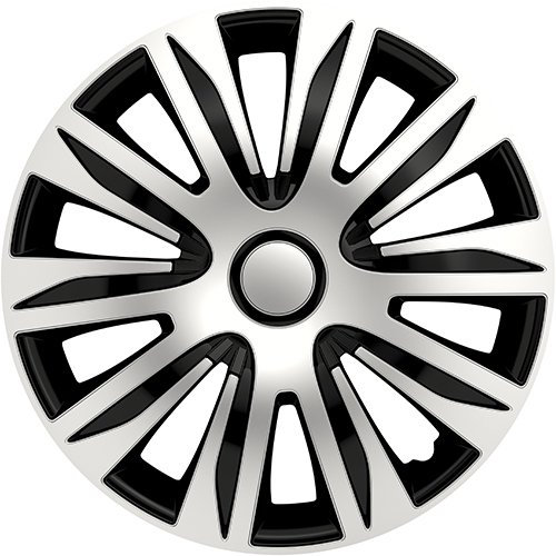 16 Zoll Radzierblenden / Radkappen Nardo Silber schwarz 16