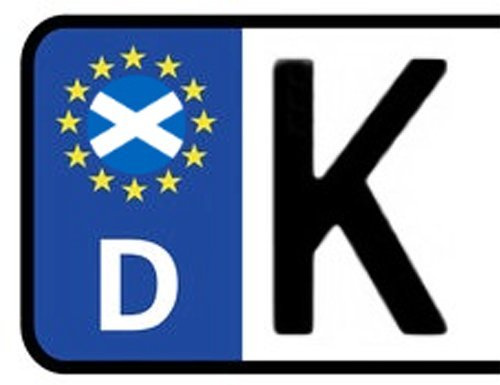 Werbetechnik Sotirios Papoutsis 2X Kennzeichen Aufkleber SCHOTTLAND Nummernschild Sticker (ca.2 cm)