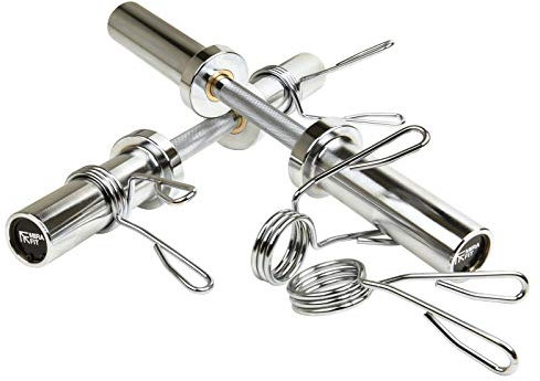 Mirafit 2 Olympic Dumbbell Bars with Spring Collars