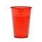 HAB & GUT -KB005-4x Gobelets réutilisables en plastique avec rainures ressemblant à du verre, transparents 20cl ROUGE