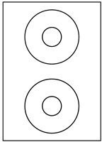 200 CD-ETIKETTEN 117 MM WEISS KOMPATIBEL ZWECKFORM L6043-100