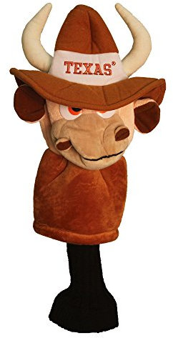 Team Golf NCAA Texas Longhorns Maskottchen Schlägerhaube, Maskottchen Golf Club Schlägerhaube, passend für die meisten übergroßen Fahrer, extra Lange Socke für Schaftschutz, offizielles Lizenzprodukt