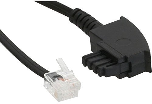 InLine 18606 TAE-F Kabel für DSL Splitter, TAE-F Stecker an Western 6/2 DEC Stecker, 6m