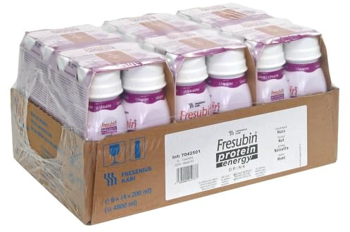 Fresenius Kabi Fresubin Protein Energy Drink Nuss Trinkflasche, 6 x 4 x 200 ml, 1er Pack (1 x 5,5 kg)