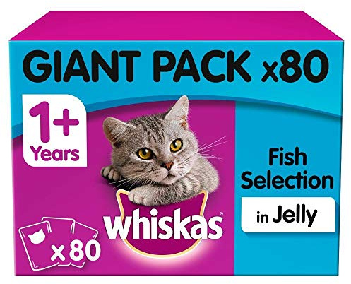 whiskas Pouch Fishermans Choice Jelly Adult Cat Food 100g x 80